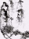 黑白水墨山水动态壁紙