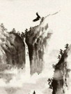 水墨山水飞鹰动态壁纸