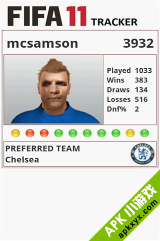 Fifa 11 Tracker