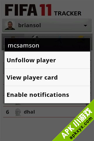 Fifa 11 Tracker