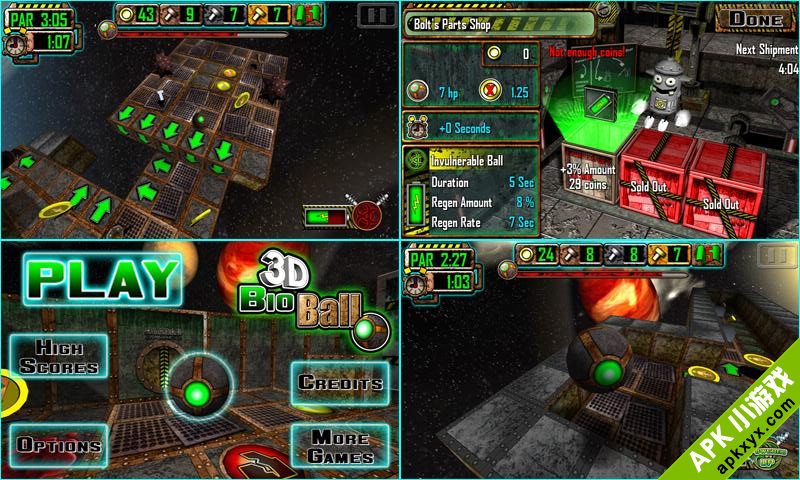3D滚球游戏:3D Bio Ball HD