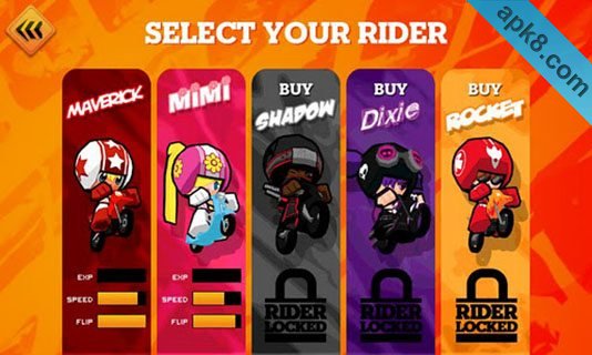 摩托车竞速游戏：Flip Riders