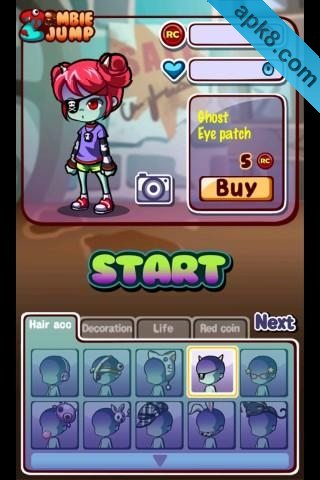 美女僵尸跳跃:ZombieJump