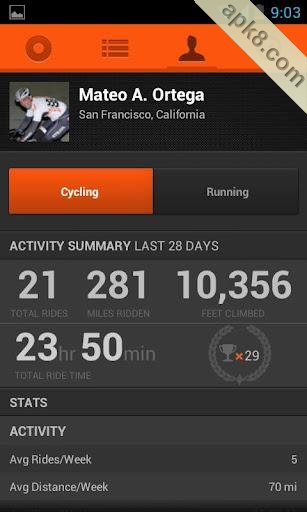 自行车路线跟踪(Strava)