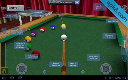 3D高清台球:DroidPool 3D