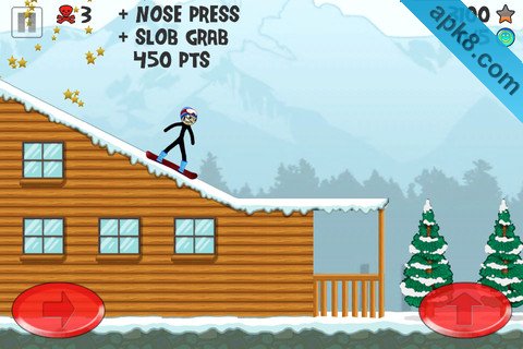 火柴人滑雪:Stickman Snowboarder