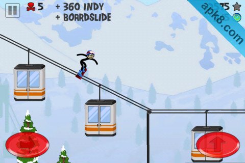 火柴人滑雪:Stickman Snowboarder