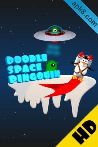 涂鸦太空企鹅:Doodle Space Pingouin HD