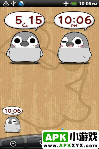动态企鹅桌面时钟