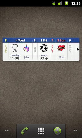 图形日程管理(Blik Calendar Widget)