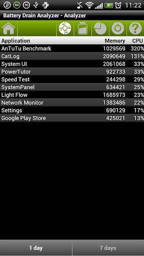 电池消耗分析:Battery Drain Analyzer