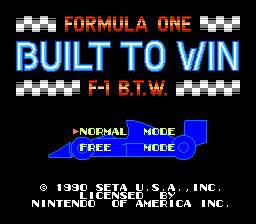 [FC]Formula One Built To Win