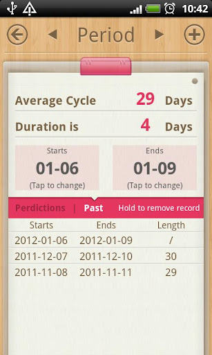 女性日历:Period Calendar