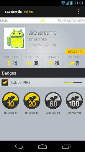 仰卧起坐运动助理:Runtastic Sit-Ups PRO
