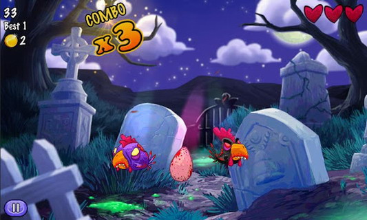 僵尸鸡切割：Zombie Chickens Free