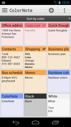 彩色便签:ColorNote