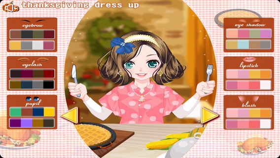 小女孩感恩节装扮