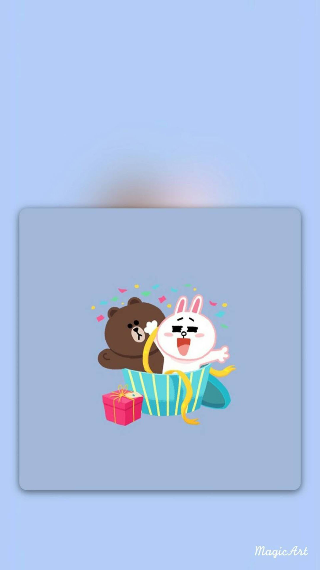 可爱布朗熊和可妮兔高清手机壁纸