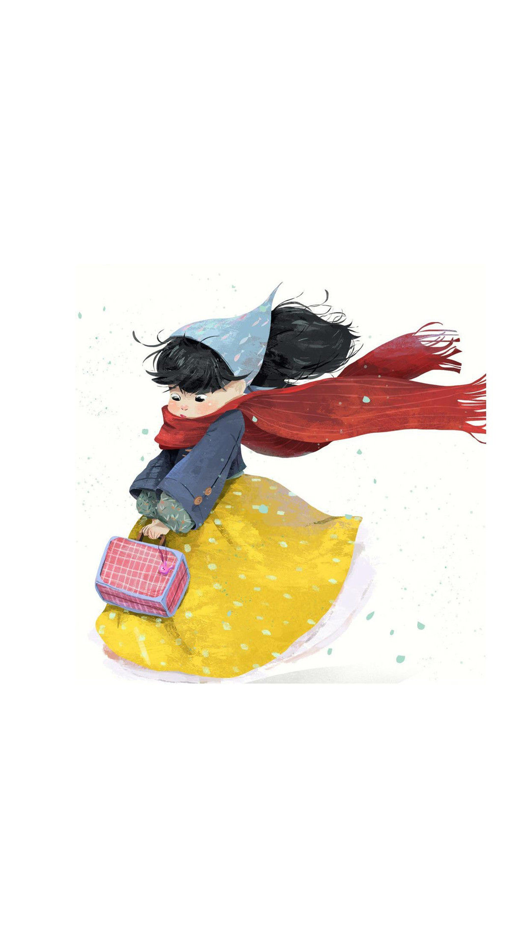 卡通治愈系插画手机壁纸图片