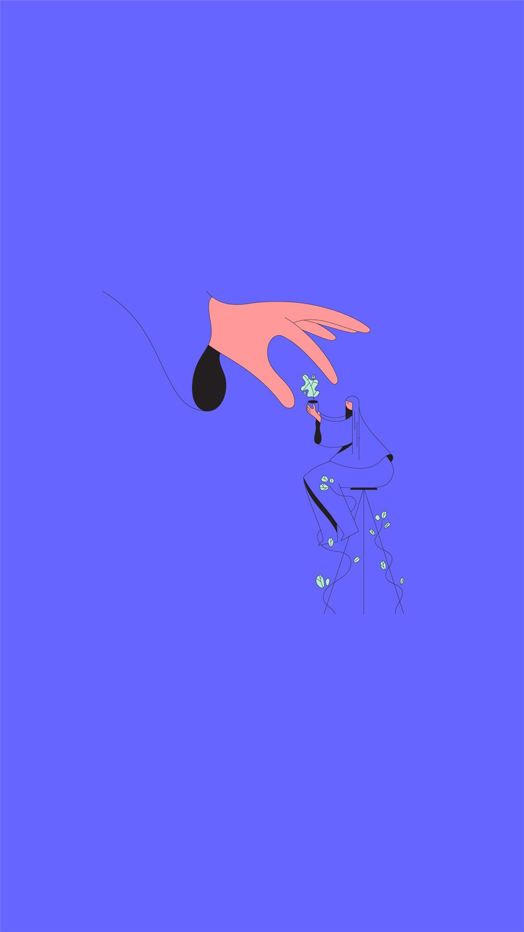 简约创意插画手机壁纸图片