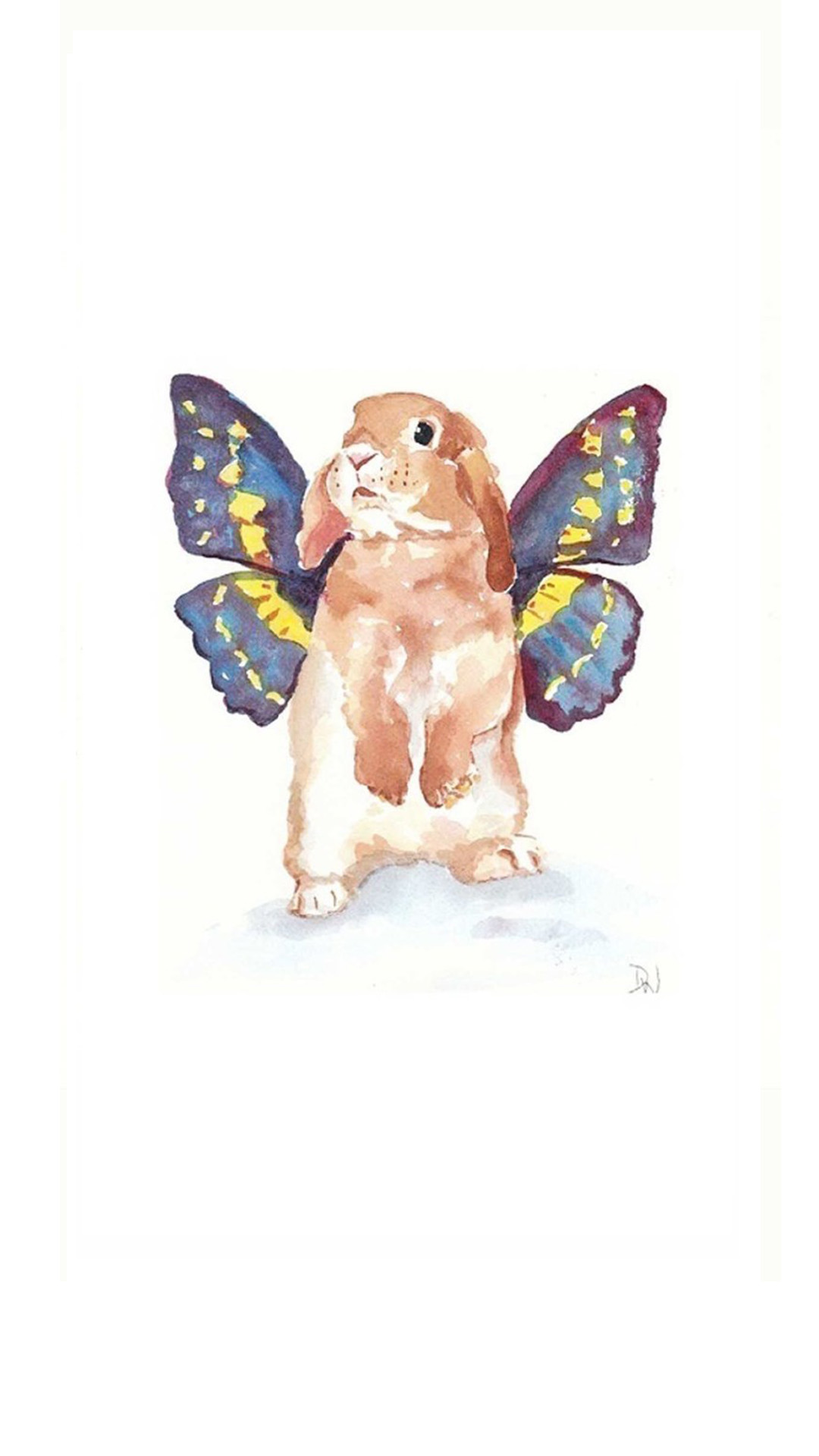 卡通兔子插画手机壁纸图片