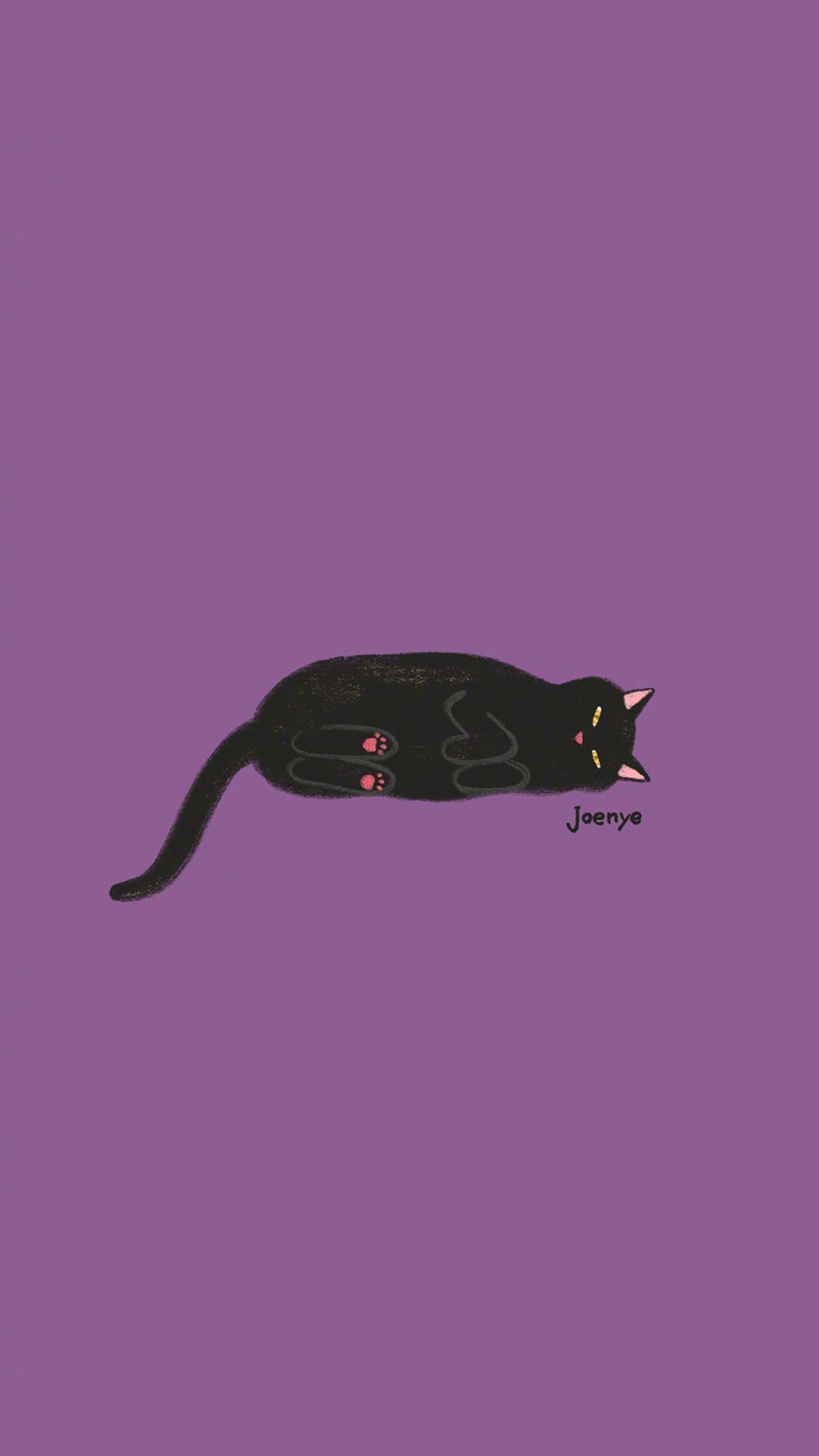 可爱猫咪插画手机壁纸图片
