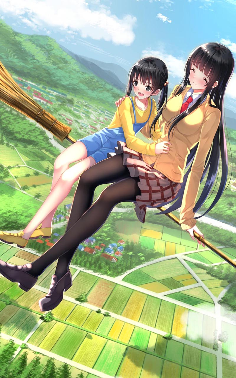 飞翔的魔女动漫手机壁纸图片