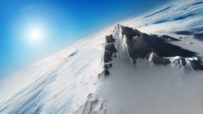 巍峨险峻的雪山风景手机壁纸