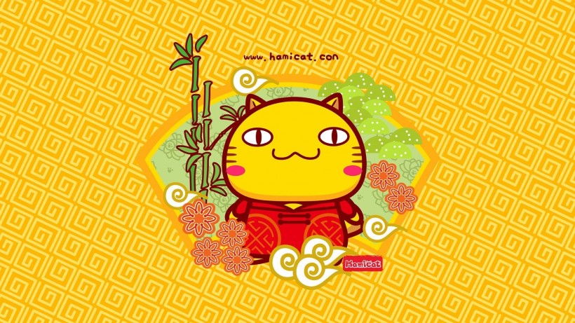 哈咪猫中国风卡通手机壁纸