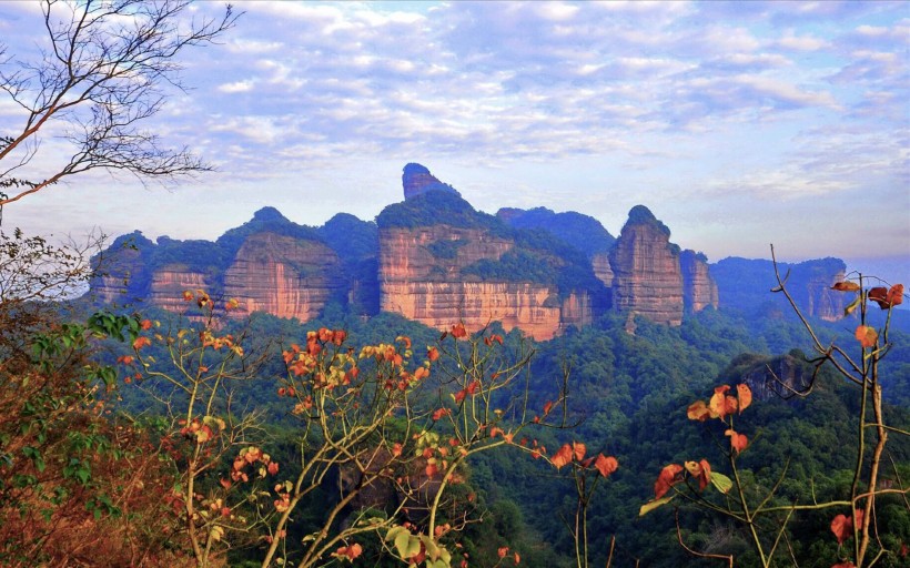 广东韶关丹霞山人文风景手机壁纸