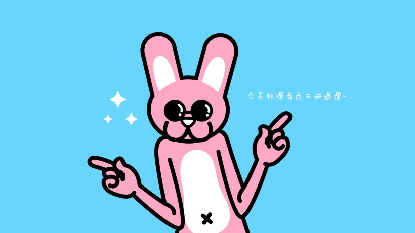 深井兔子趣味卡通手机壁纸