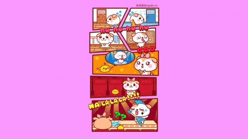 秋田君小漫画可爱卡通手机壁纸