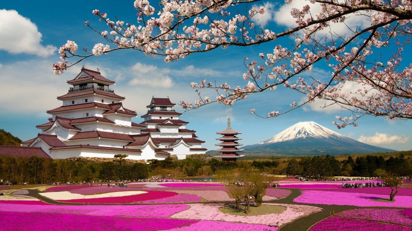日本会津若松风景手机壁纸