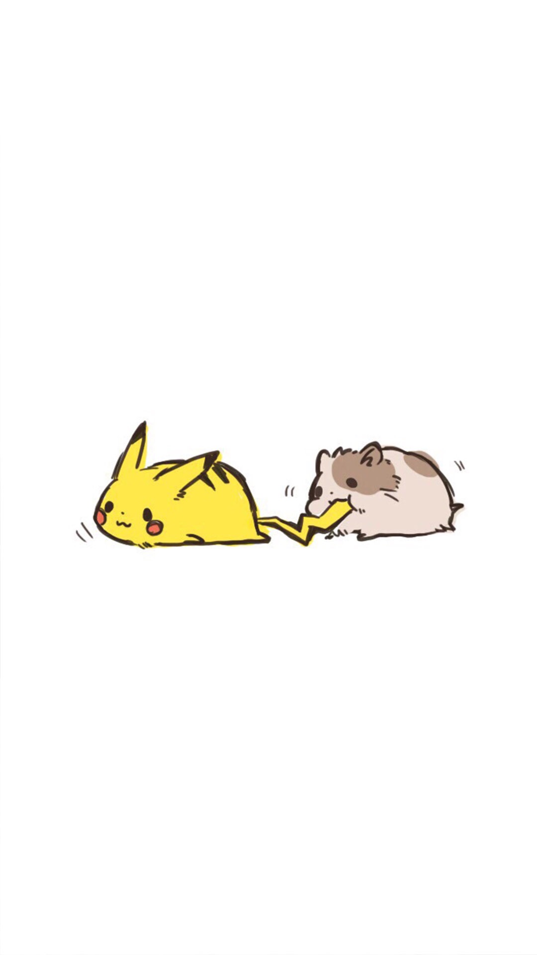 手绘皮卡丘插画手机壁纸