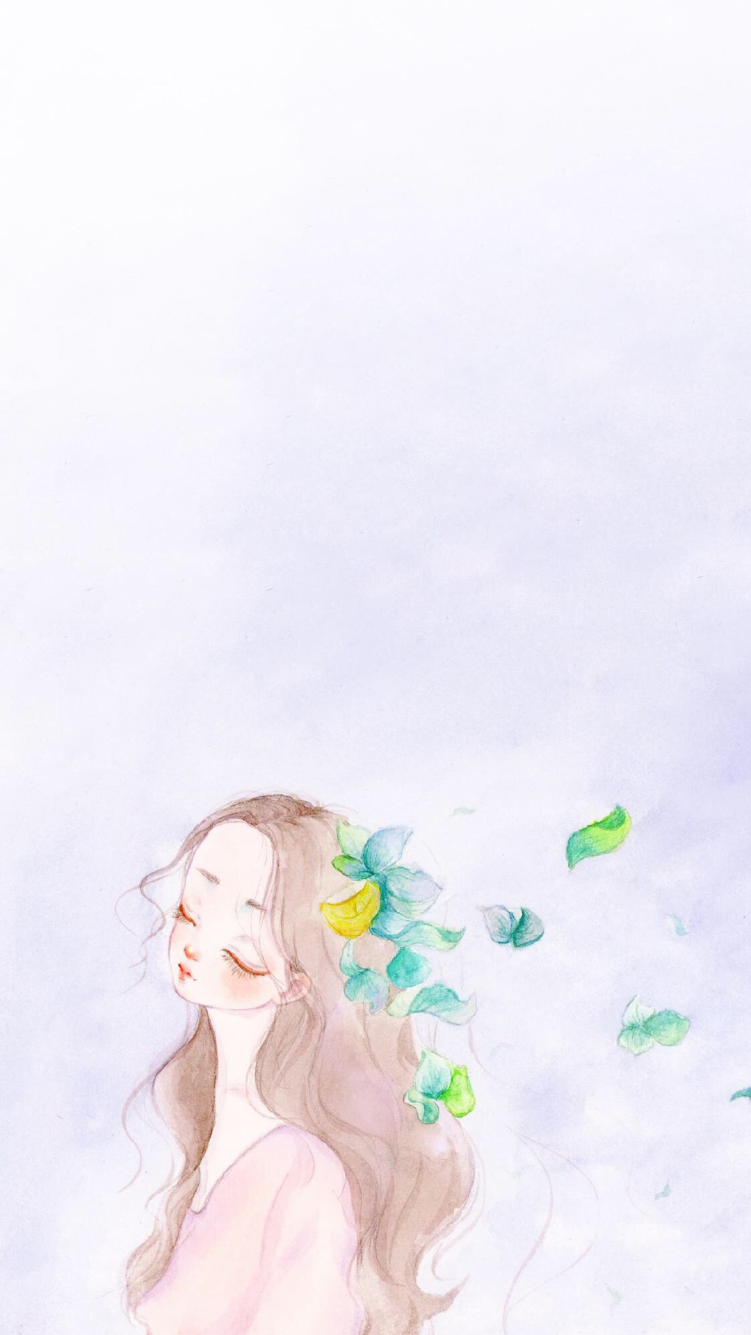 手绘唯美插画图片手机壁纸