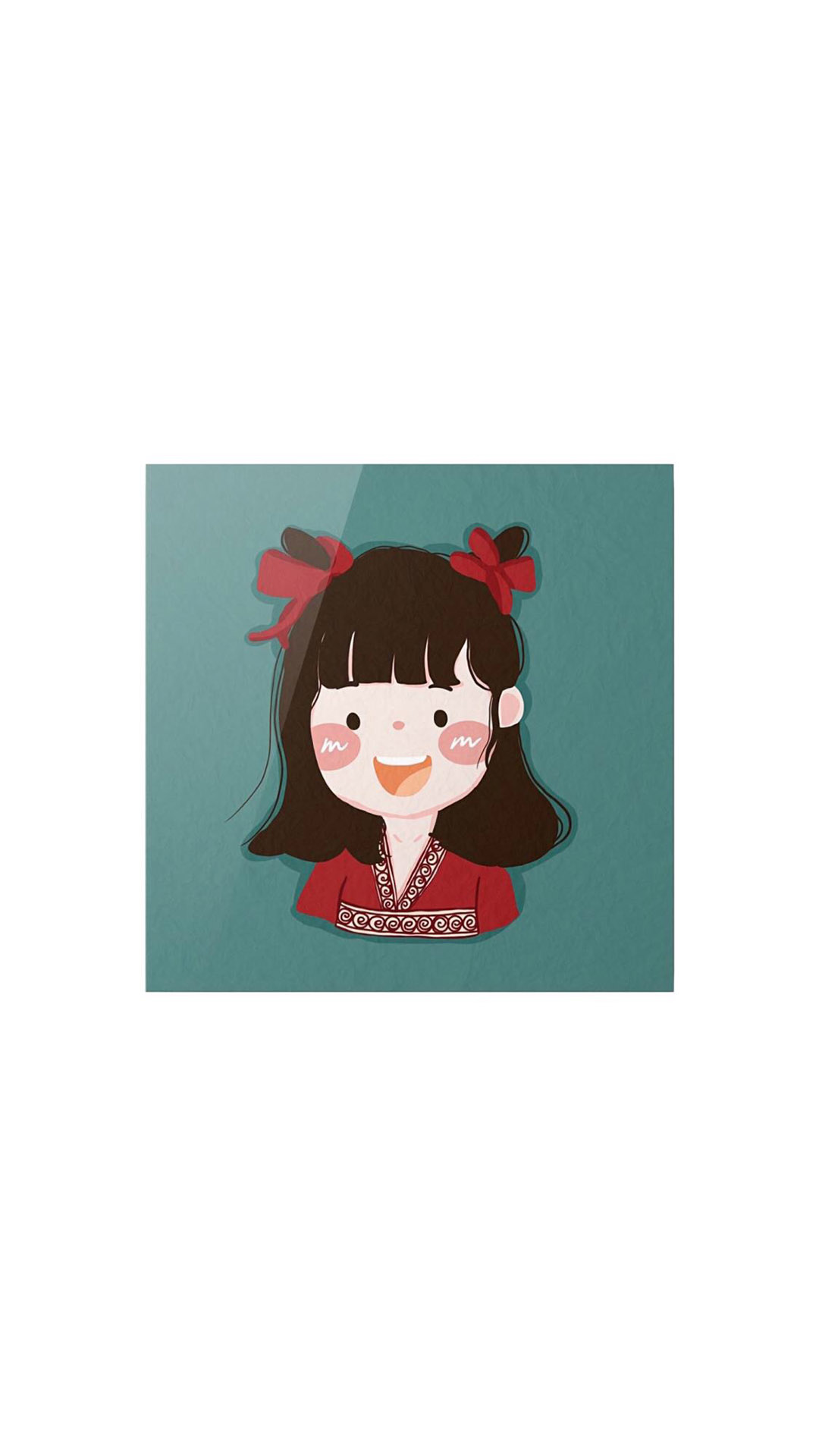 可爱小女孩头像高清手机壁纸