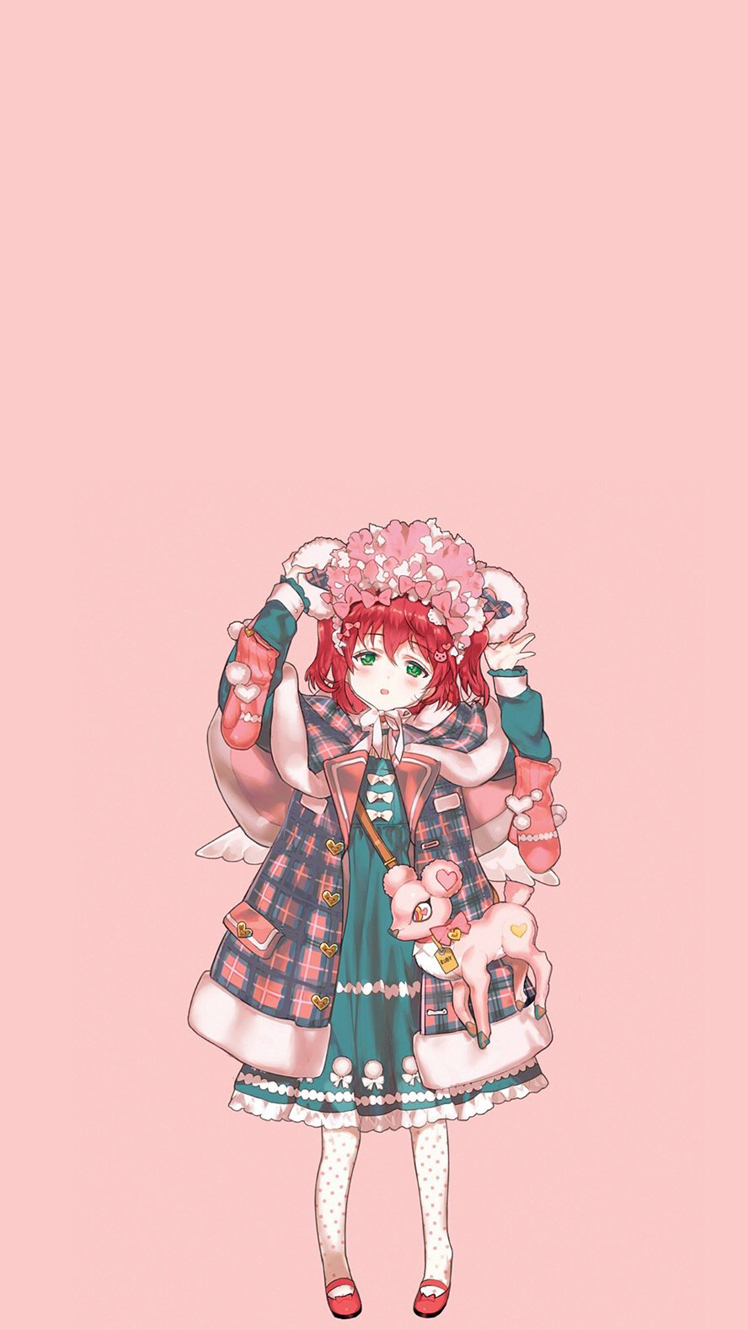 简约背景动漫少女手机壁纸