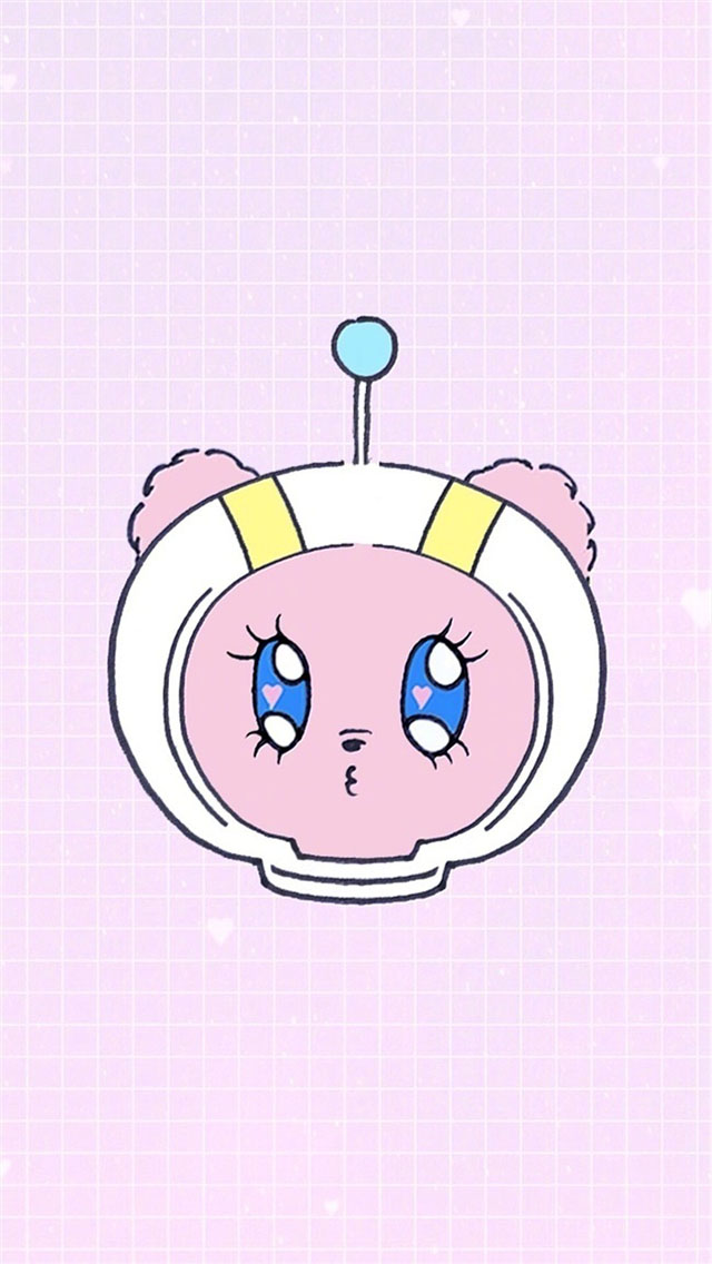 可爱萌系少女粉插画壁纸