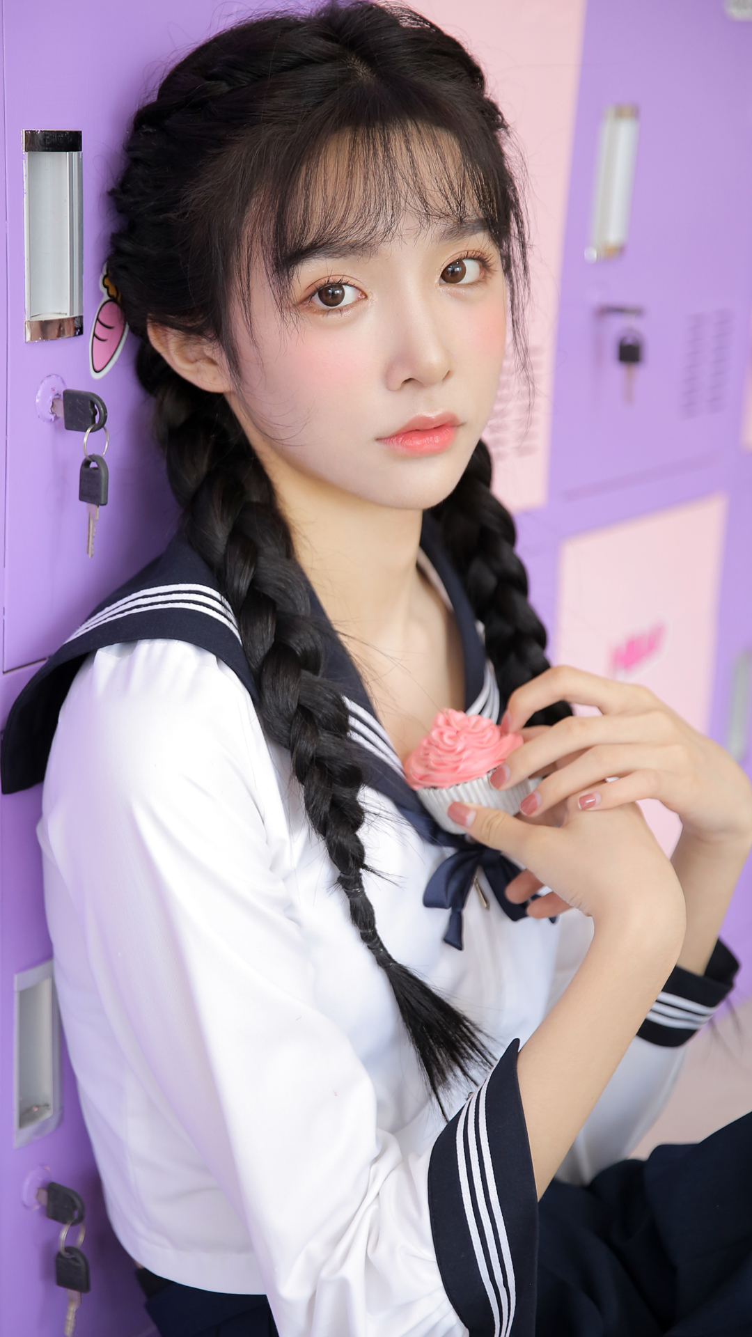 校花美女学生妹手机壁纸