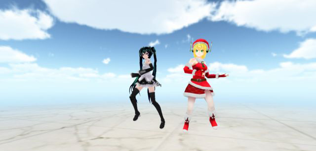 初音未来和尤尼提酱共舞