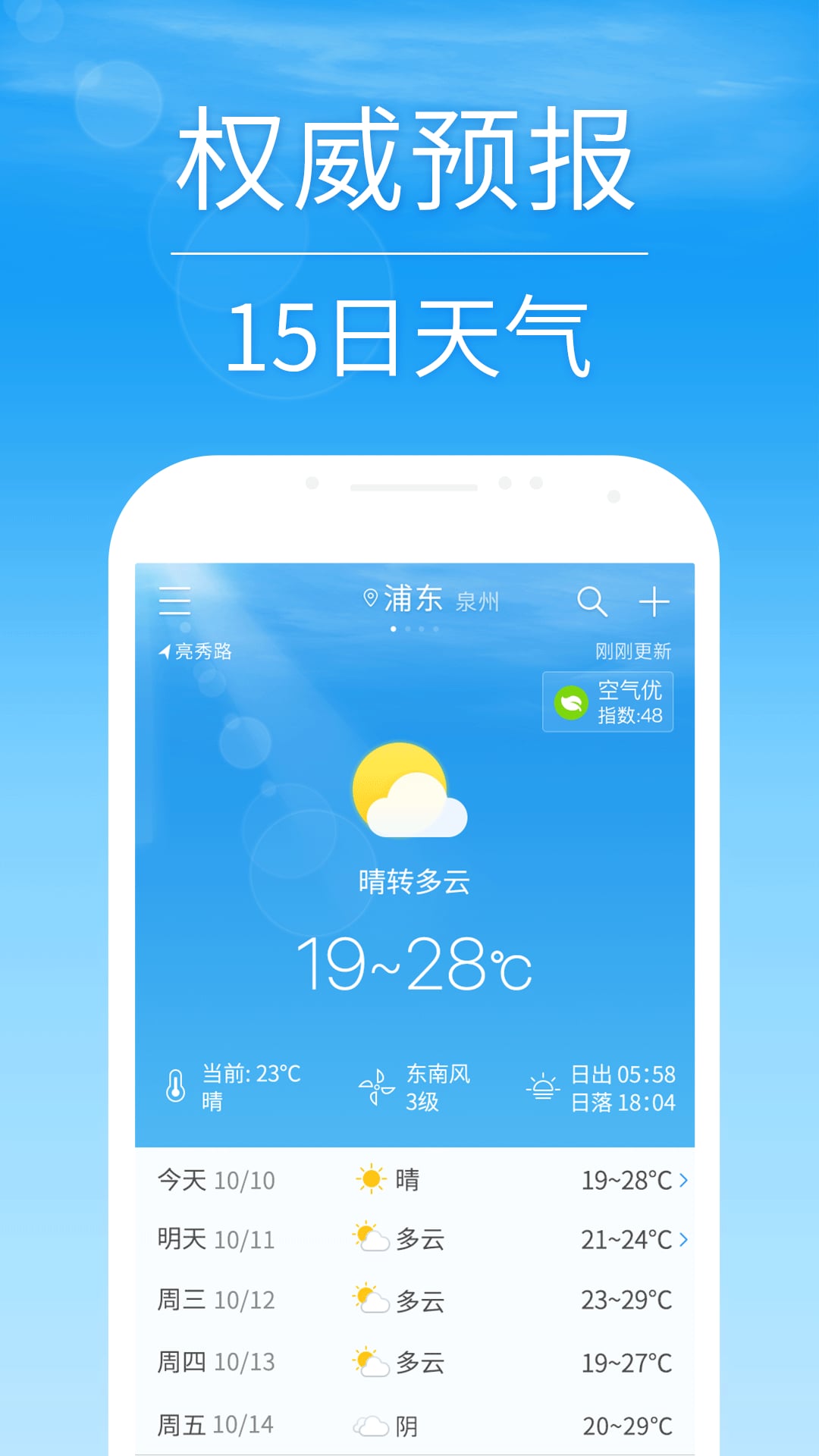 15日天气预报