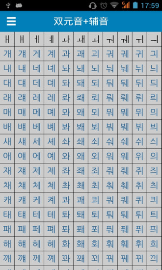 韩语发音字母表